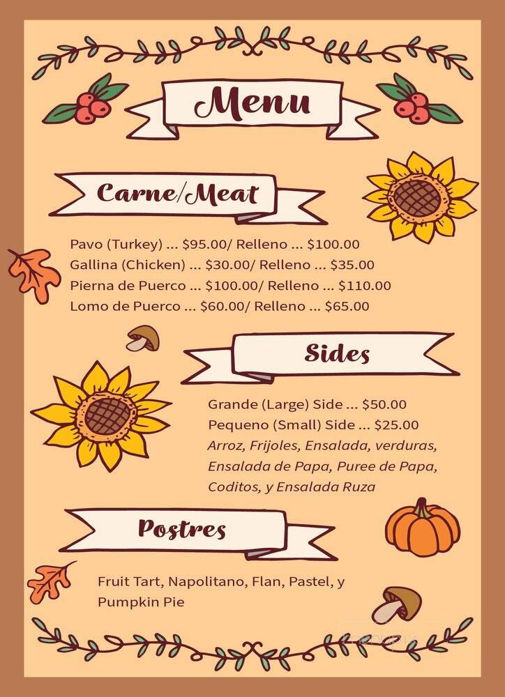 Menu page 1