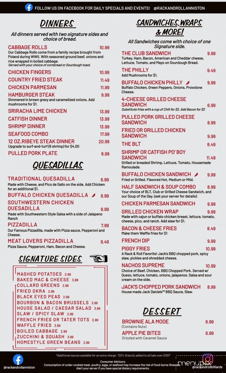 Menu page 6