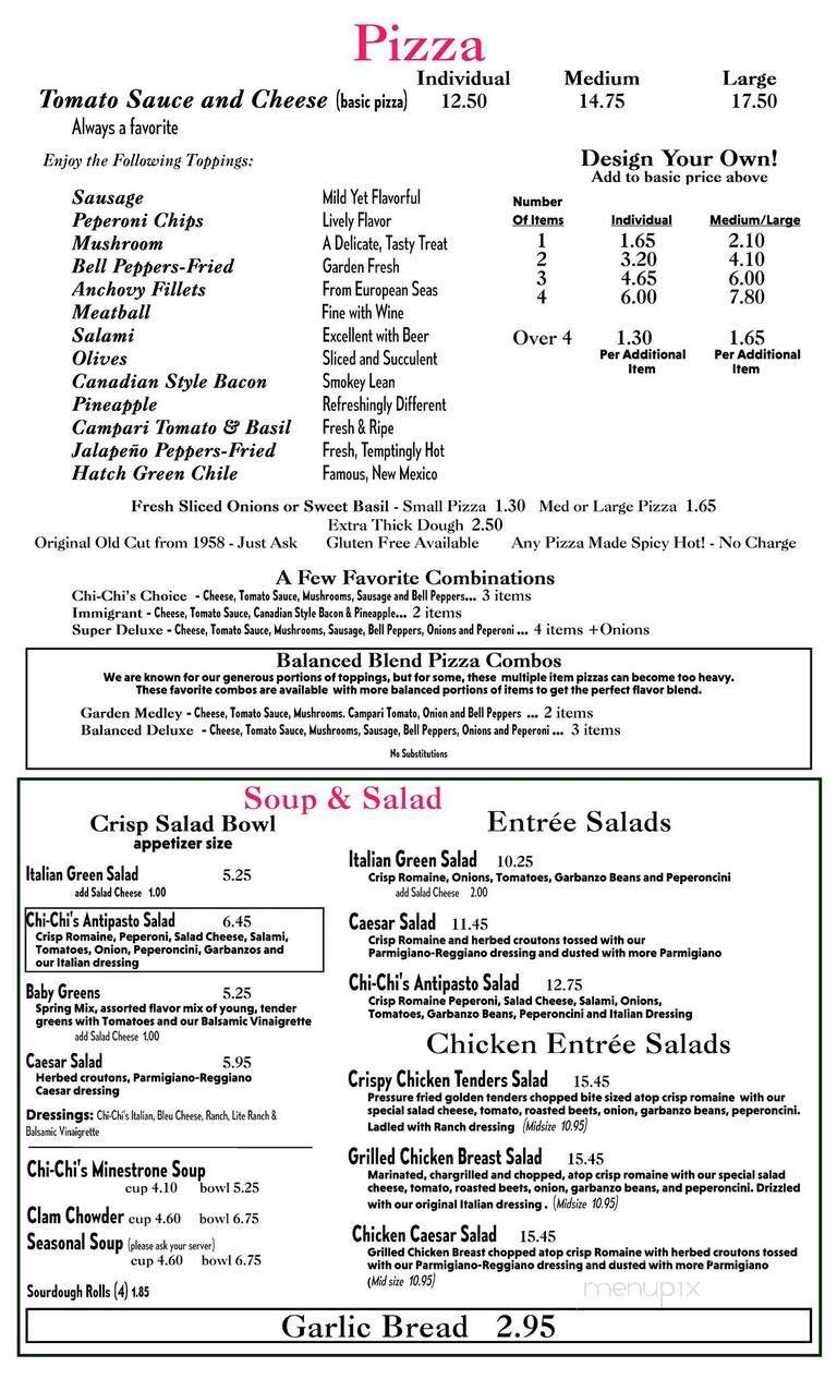 Menu page 1