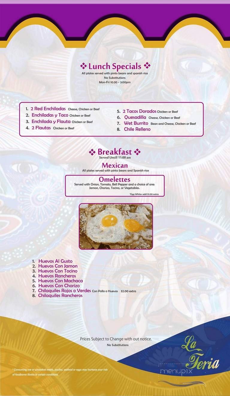 Menu page 1