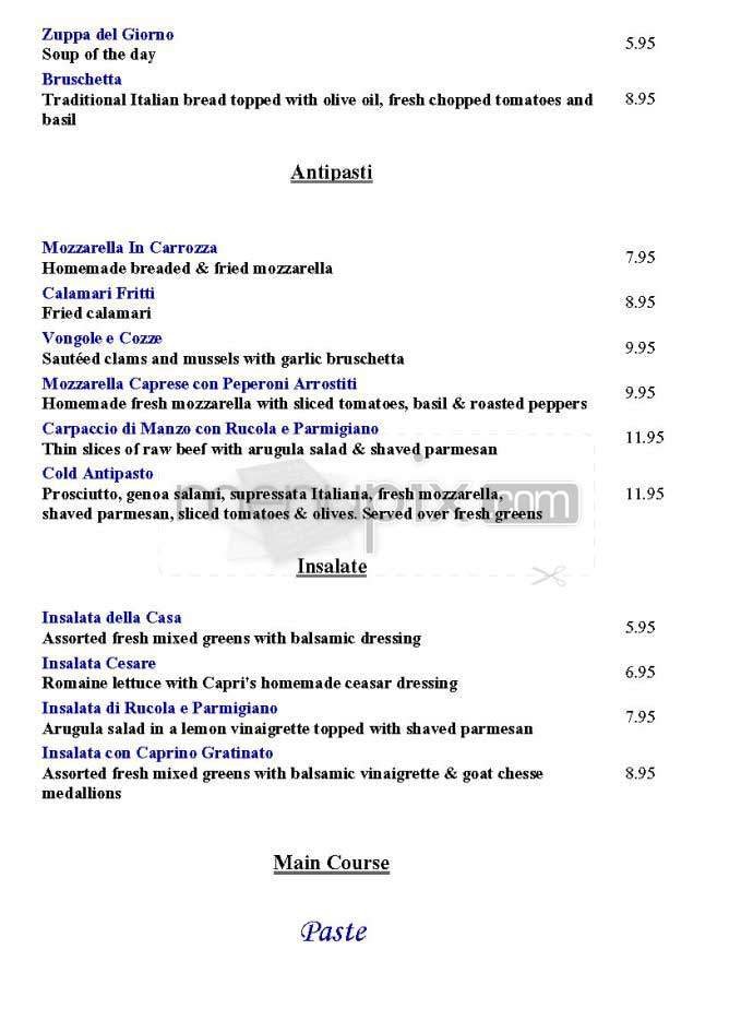 Menu page 1