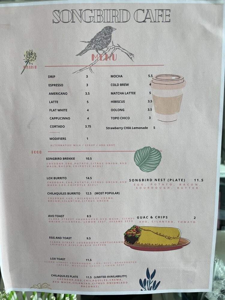 Menu page 1