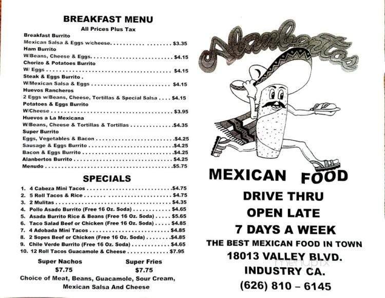 Menu page 2