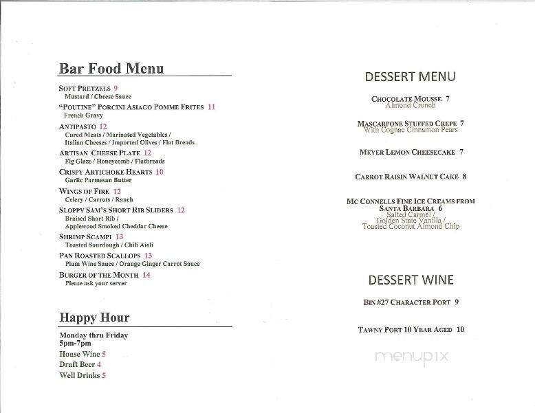 Menu page 2