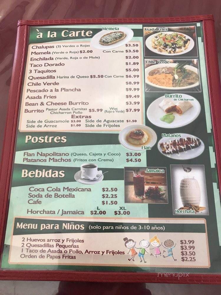 Menu page 1