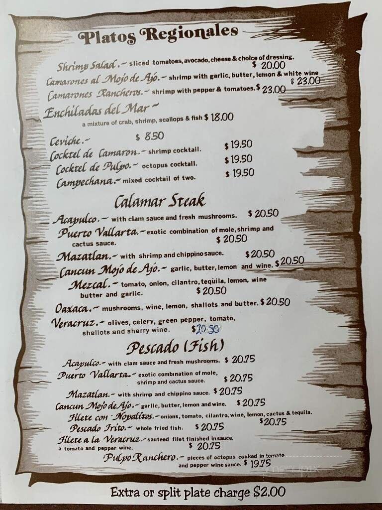 Menu page 1