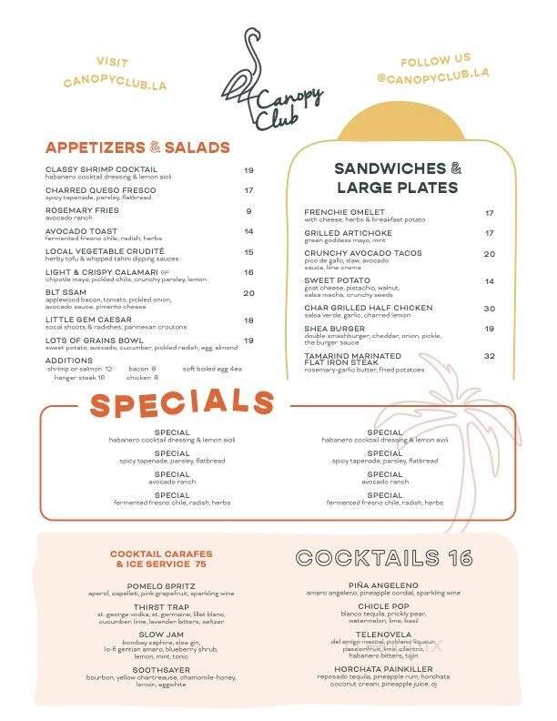 Menu page 1