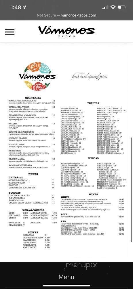 Menu page 1