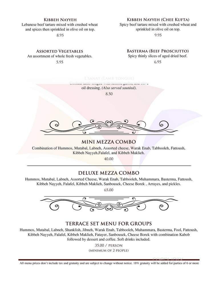 Menu page 2