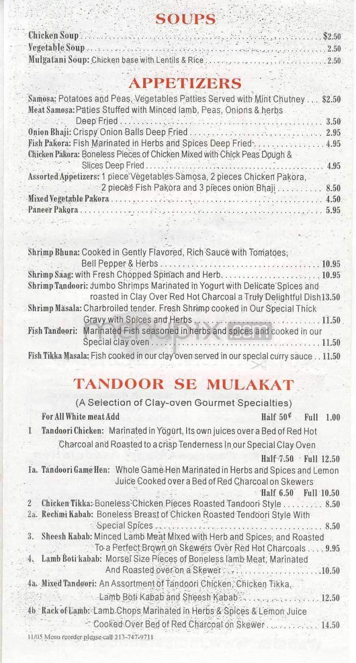 Menu page 2