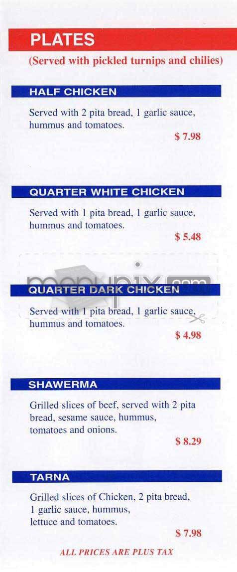 Menu page 2