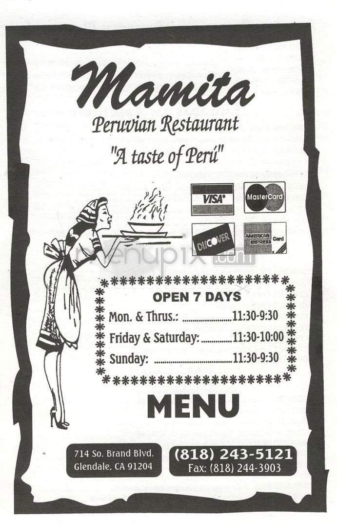 Menu page 1