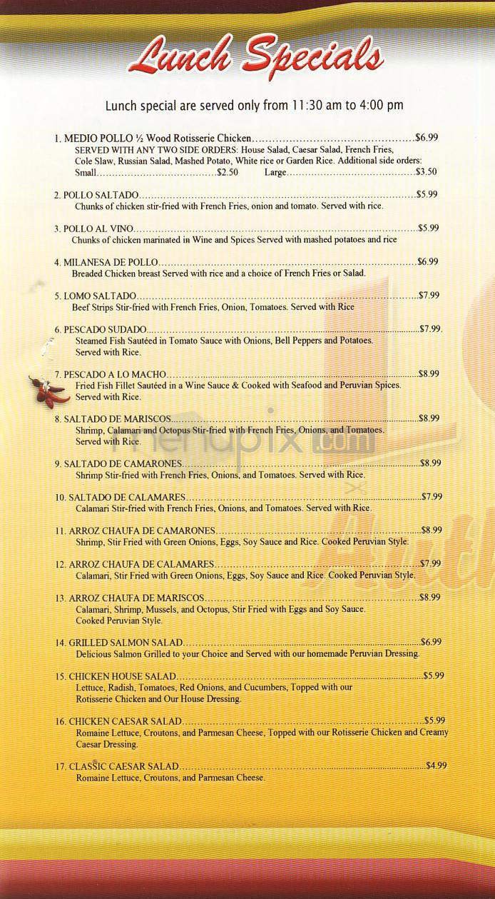 Menu page 2