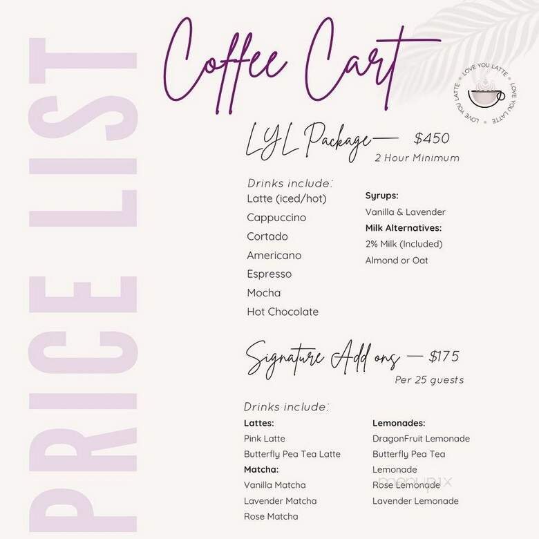 Menu page 1