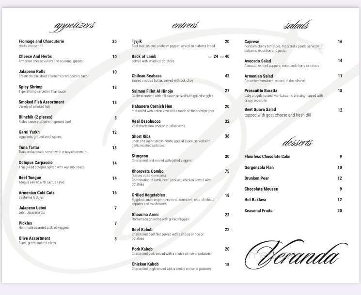 Menu page 1