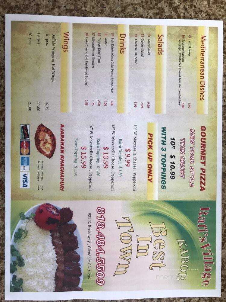 Menu page 1