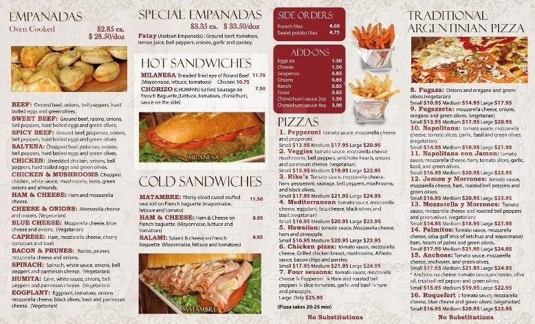 Menu page 2