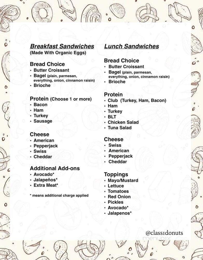 Menu page 1