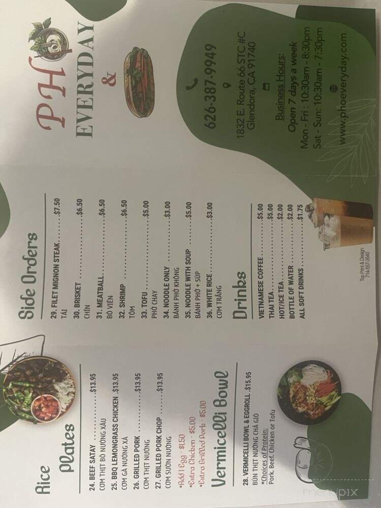 Menu page 1