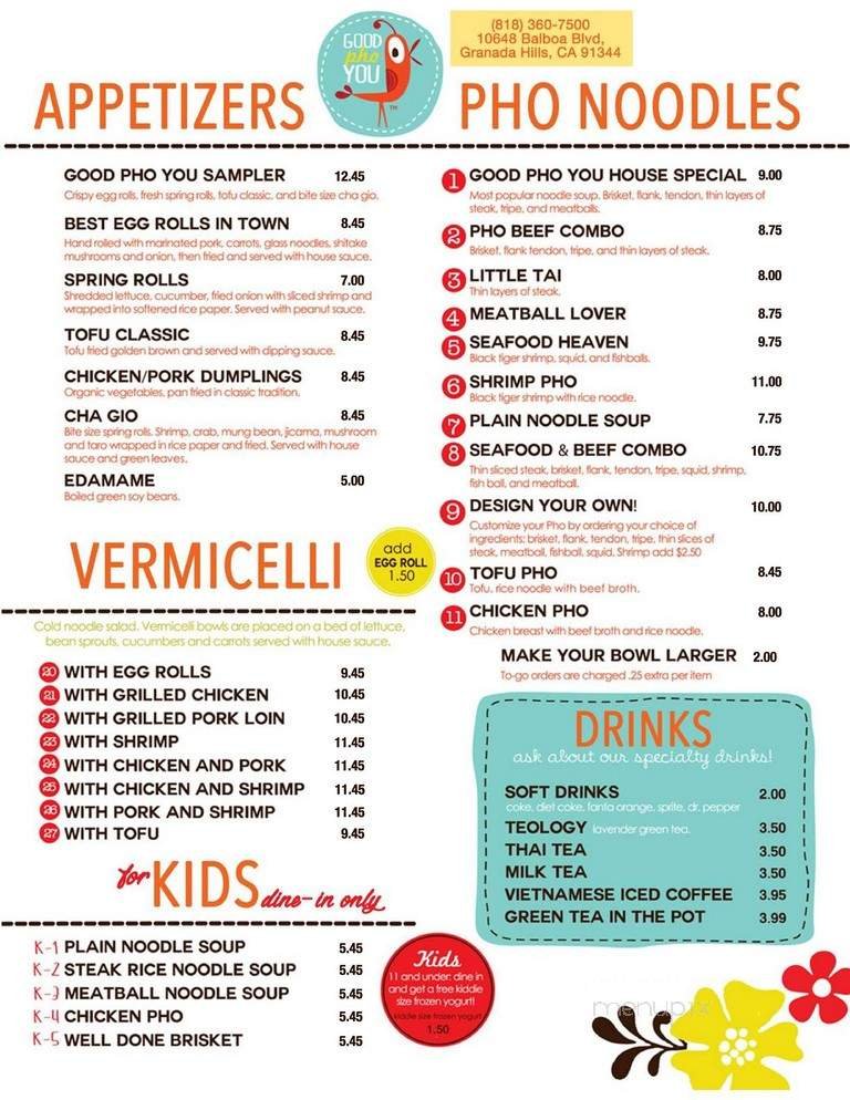 Menu page 1