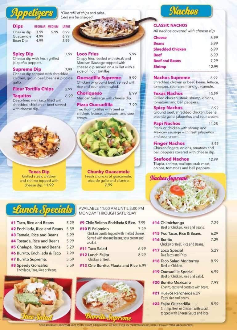 Menu page 2