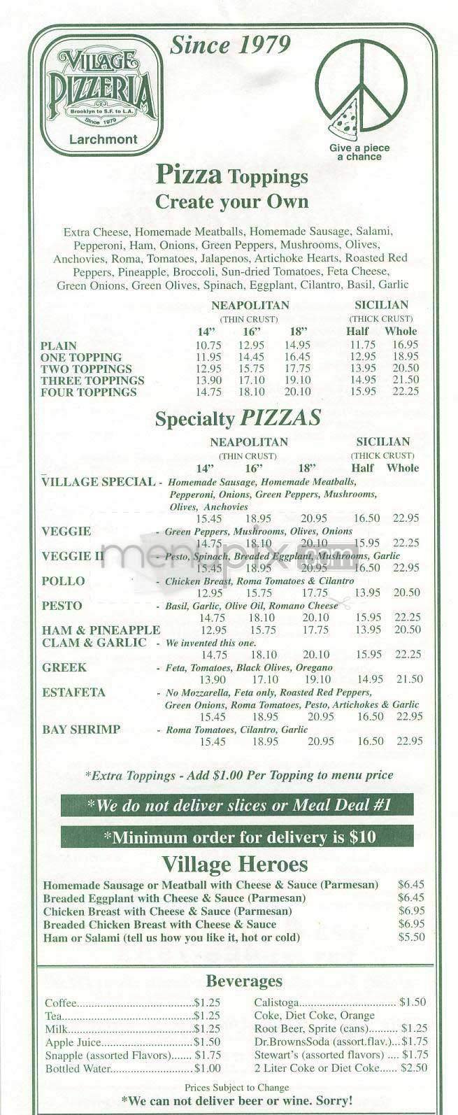 Menu page 1