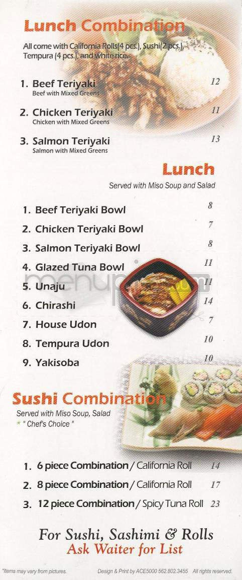 Menu page 3