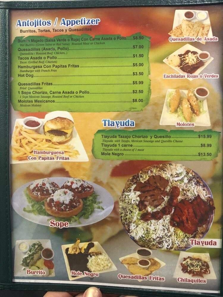 Menu page 1