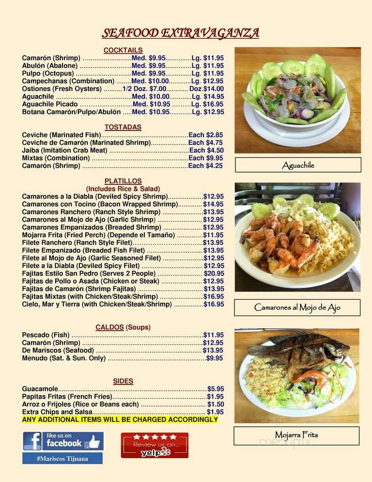 Menu page 1