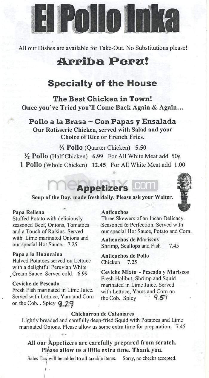 Menu page 2