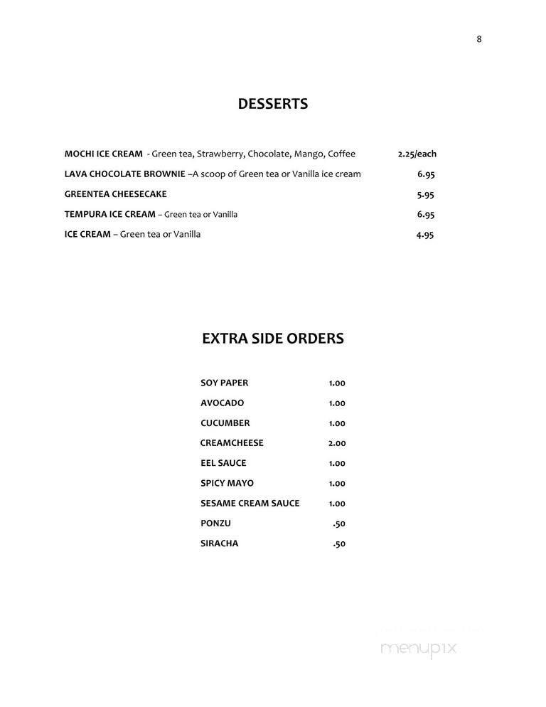 Menu page 9