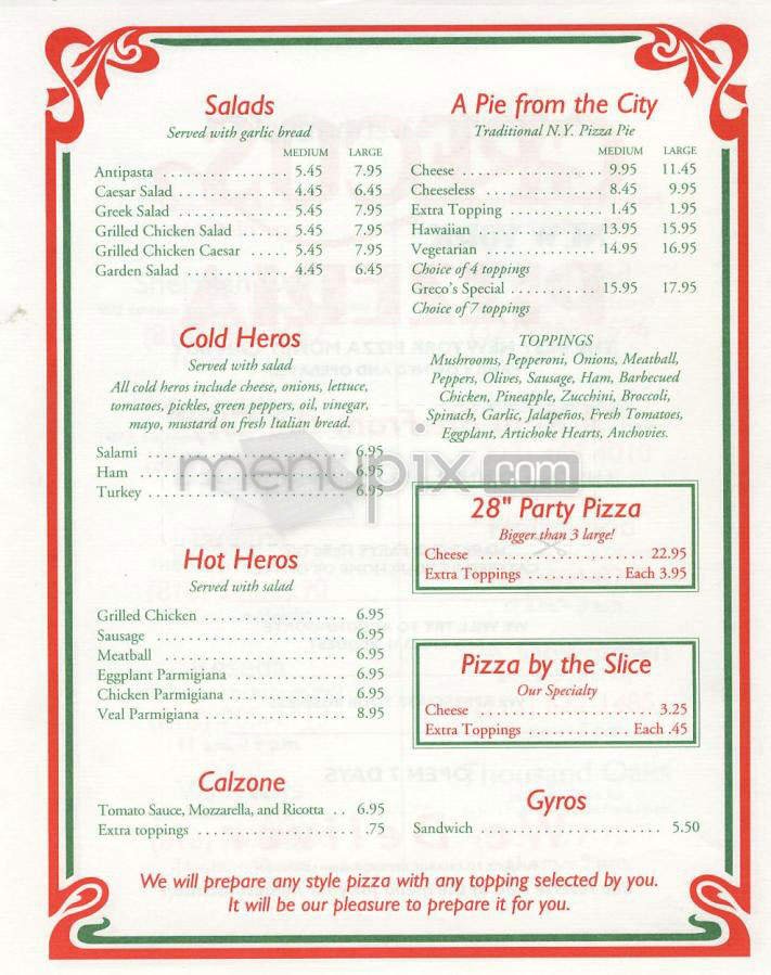 Menu page 2