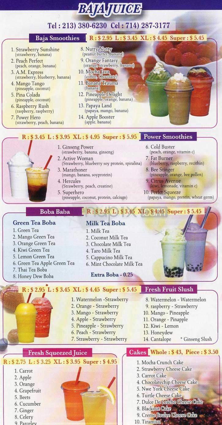 Menu page 1