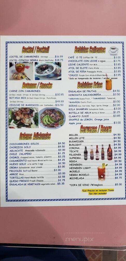 Menu page 1