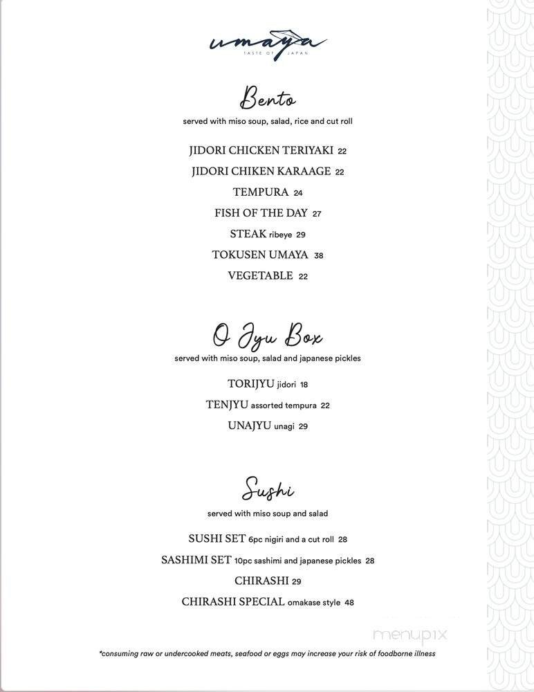 Menu page 1