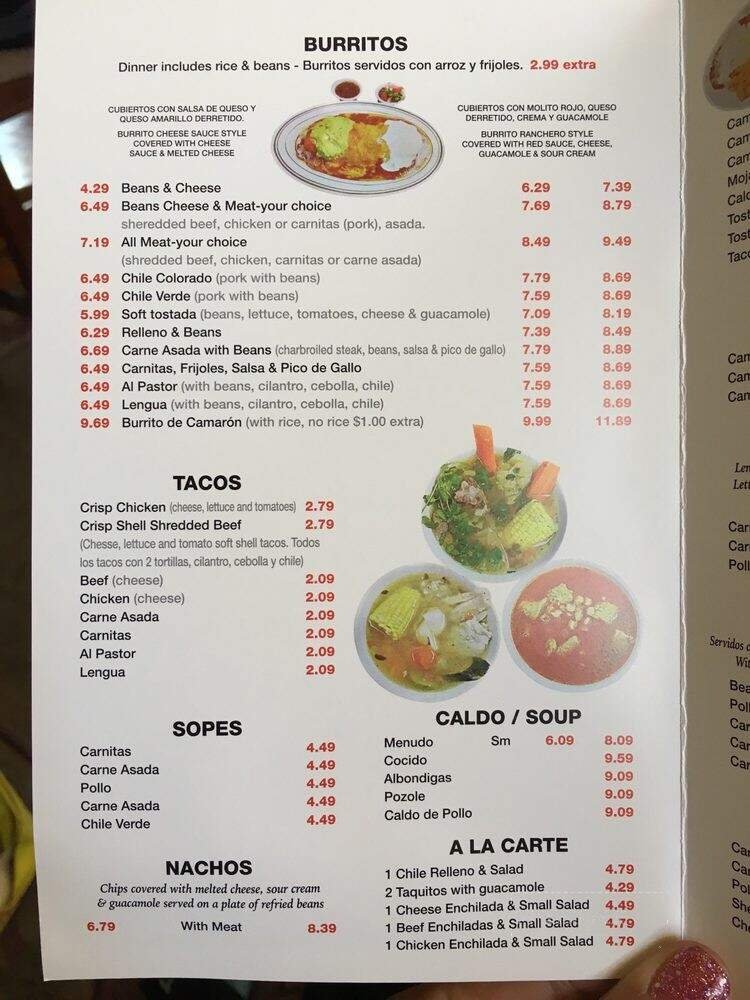 Menu page 1