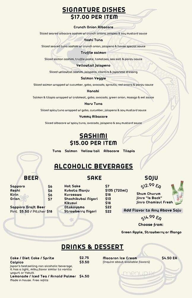 Menu page 1