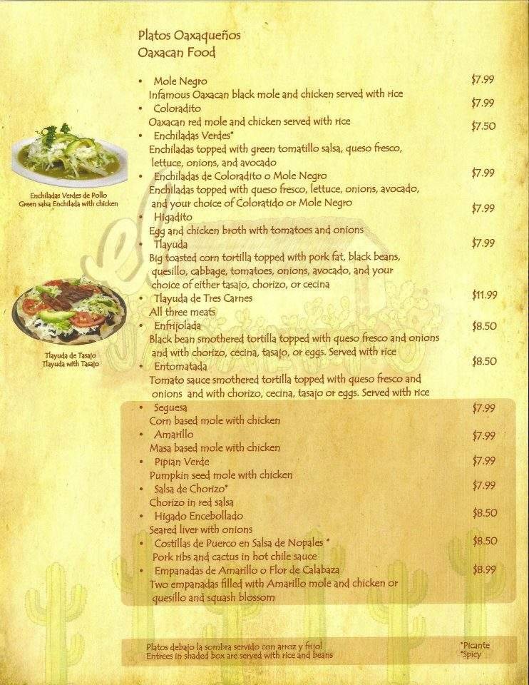 Menu page 1