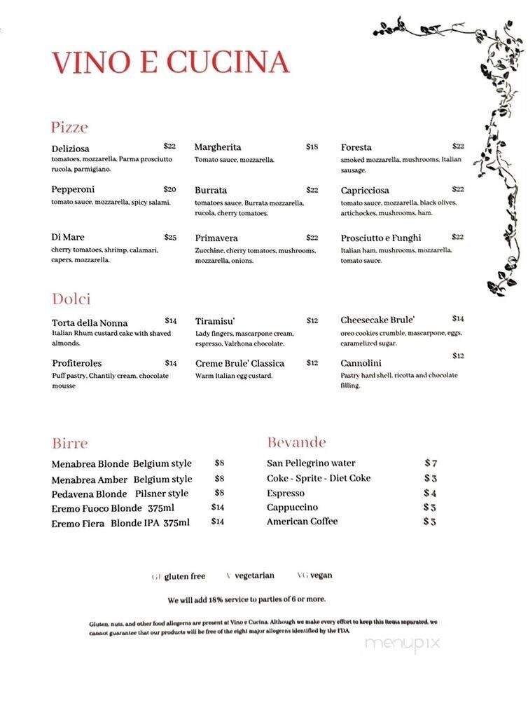 Menu page 1
