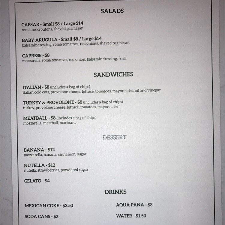 Menu page 1