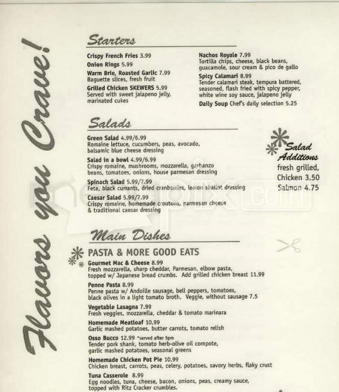 Menu page 1