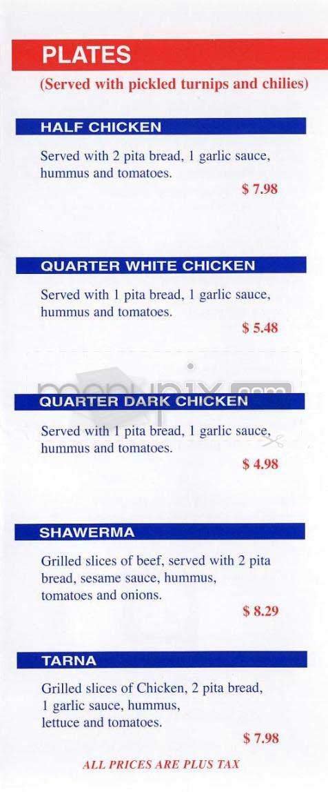 Menu page 2