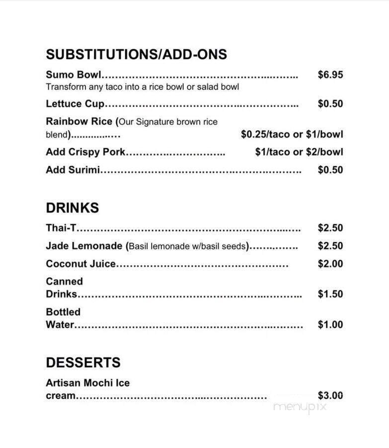 Menu page 1