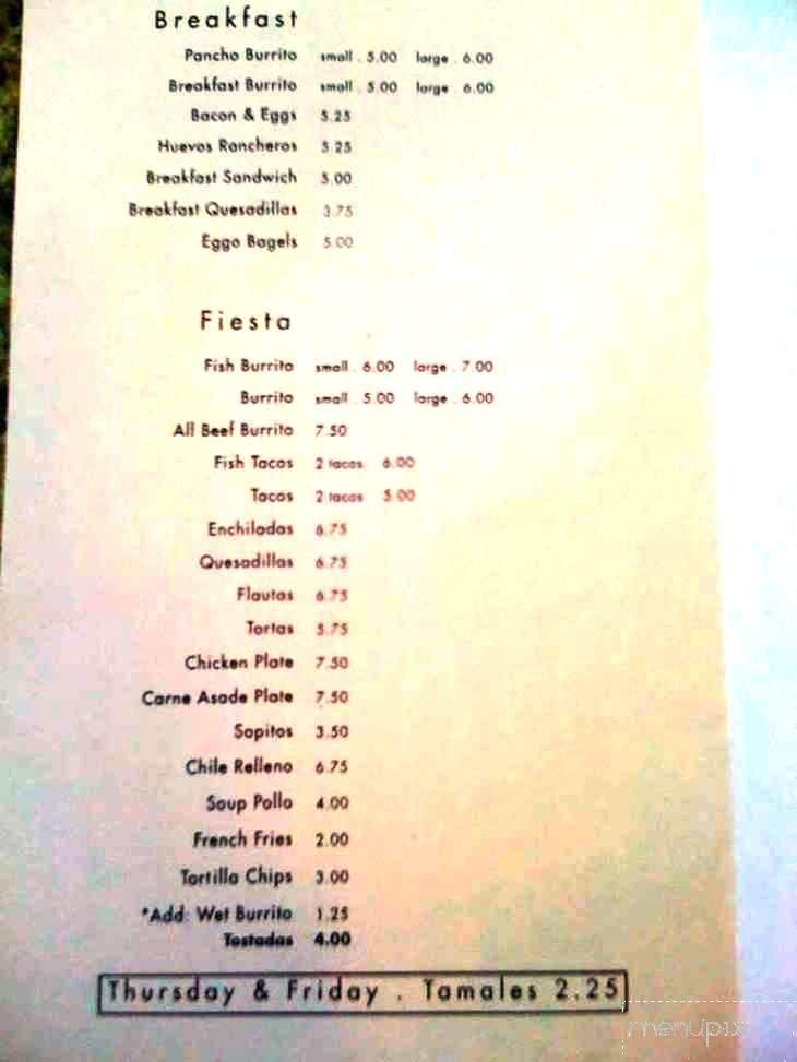 Menu page 1