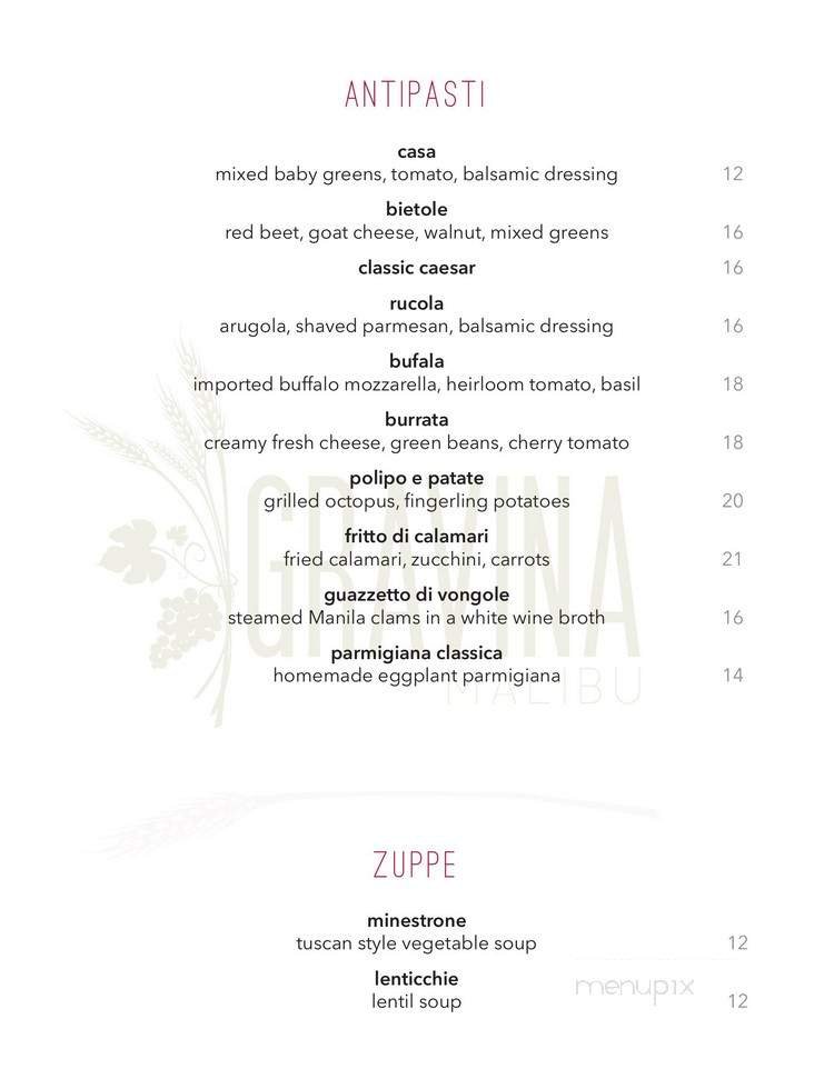 Menu page 1