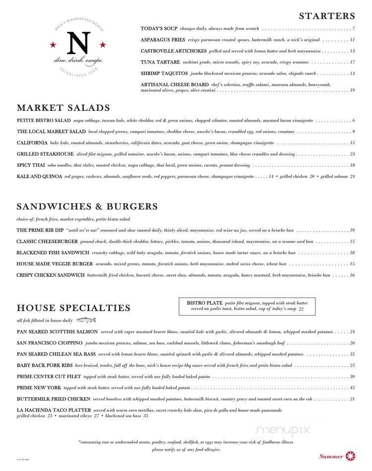 Menu page 1