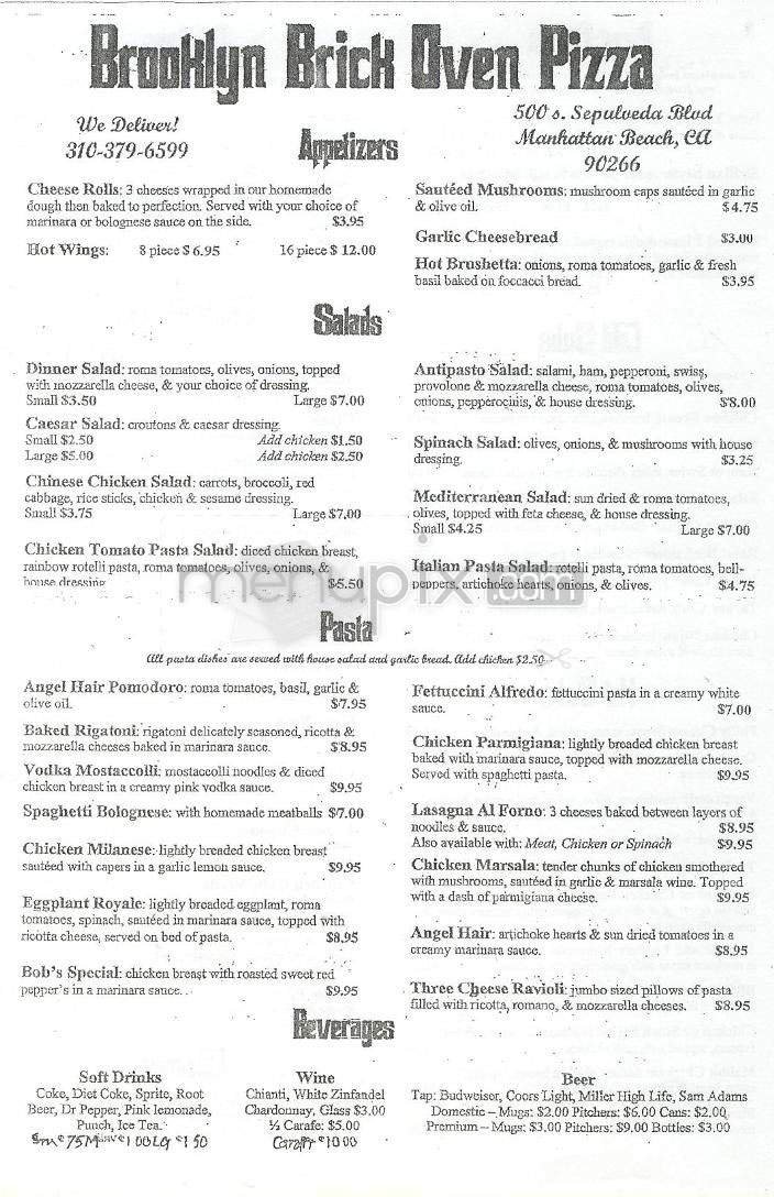 Menu page 1