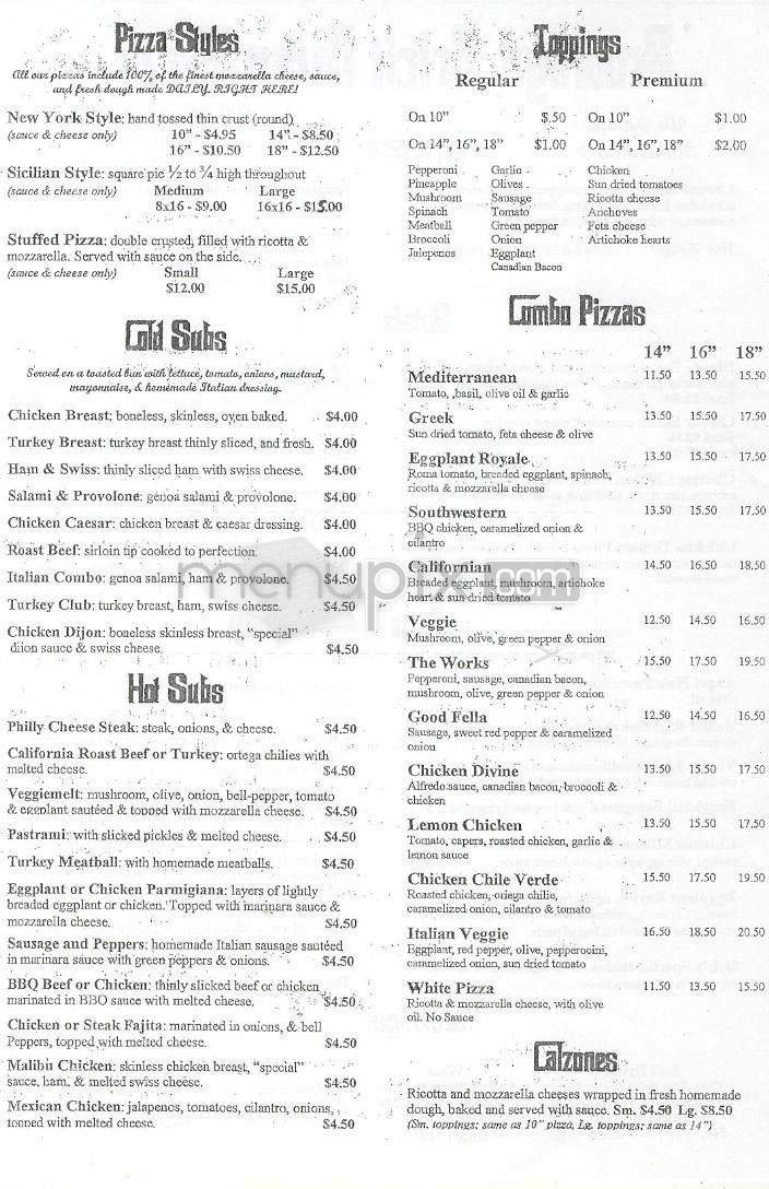 Menu page 2
