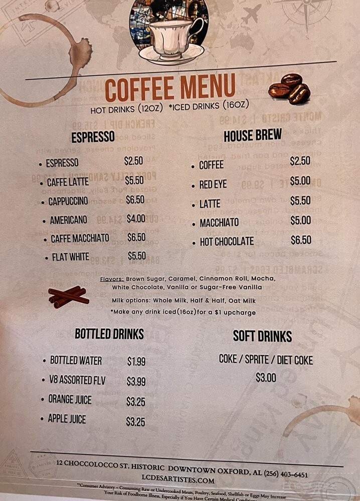 Menu page 1