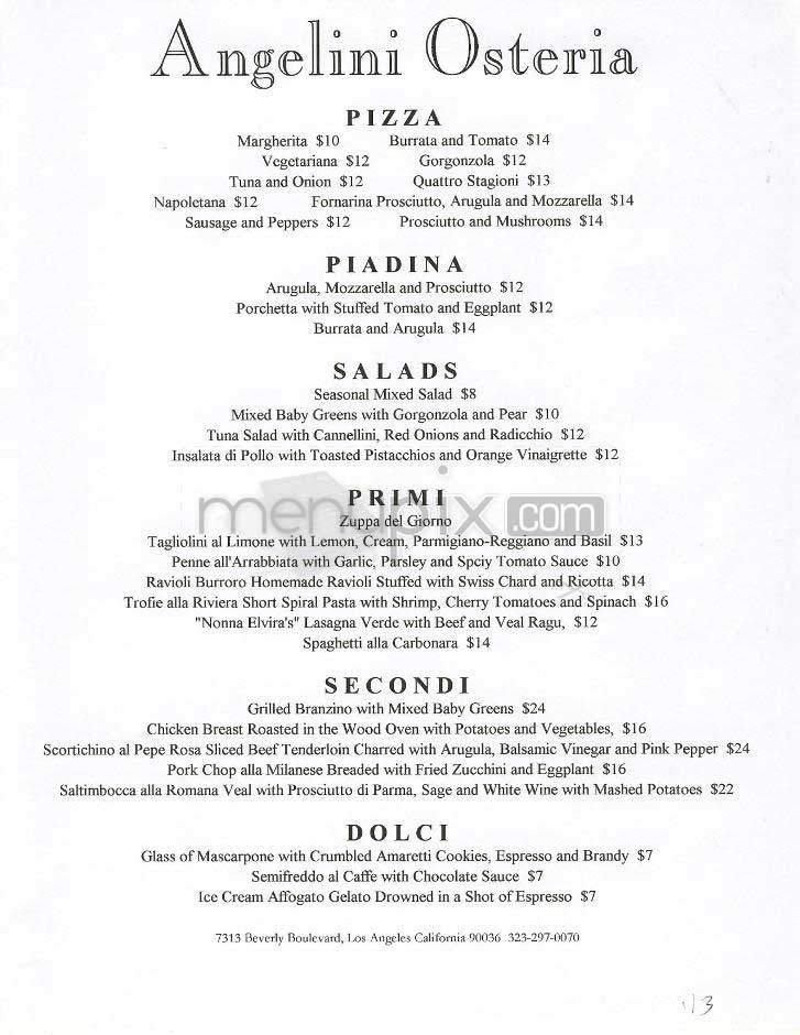 Menu page 1